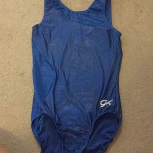 Blue gymnastics leotard